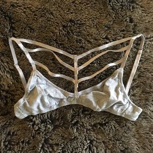 Gray Strappy Bralette